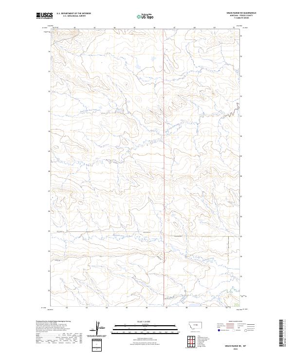Grass Range NE, MT — USGS 7.5-minute topo (2024)