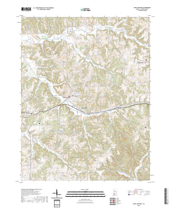 Saint Anthony, IN — USGS 7.5-minute topo (2022)