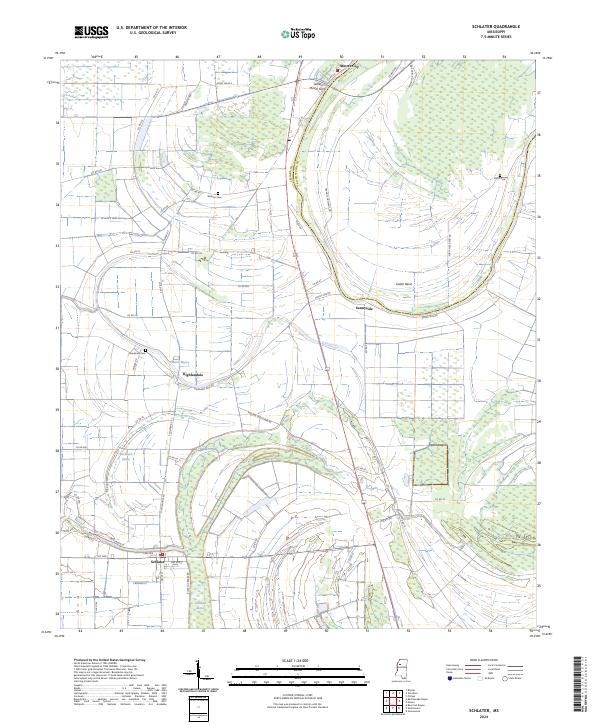 Schlater, MS — USGS 7.5-minute topo (2024)