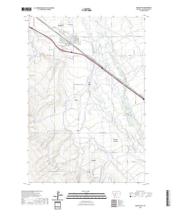 Manhattan, MT — USGS 7.5-minute topo (2024)