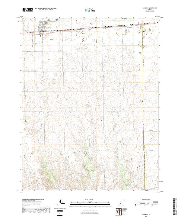 Haviland, KS — USGS 7.5-minute topo (2022)