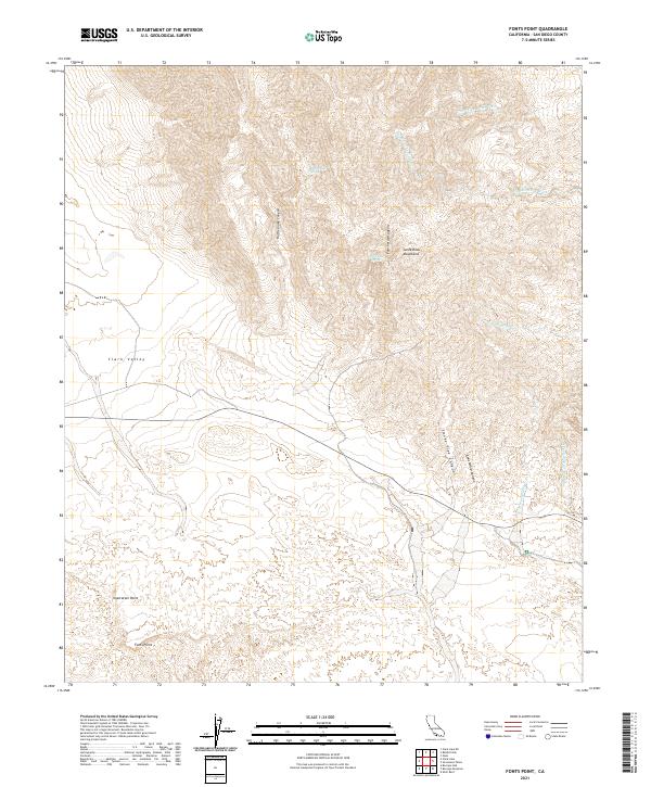 Fonts Point, CA — USGS 7.5-minute topo (2021)