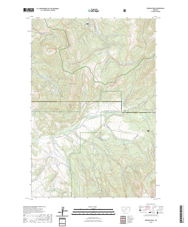 Virginia Peak, MT — USGS 7.5-minute topo (2024)