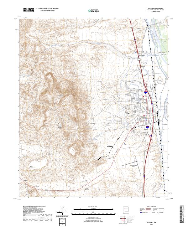 Socorro, NM — USGS 7.5-minute topo (2023)