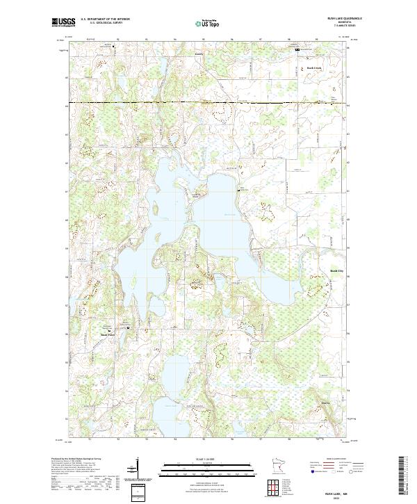 Rush Lake, MN — USGS 7.5-minute topo (2022)