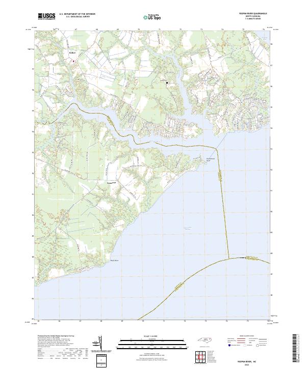 Yeopim River, NC — USGS 7.5-minute topo (2022)