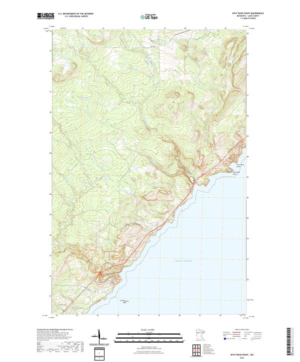 Split Rock Point, MN — USGS 7.5-minute topo (2022)