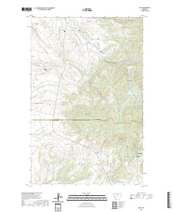 Hays, MT — USGS 7.5-minute topo (2024)