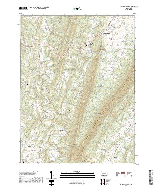 Big Cove Tannery, PA — USGS 7.5-minute topo (2023)