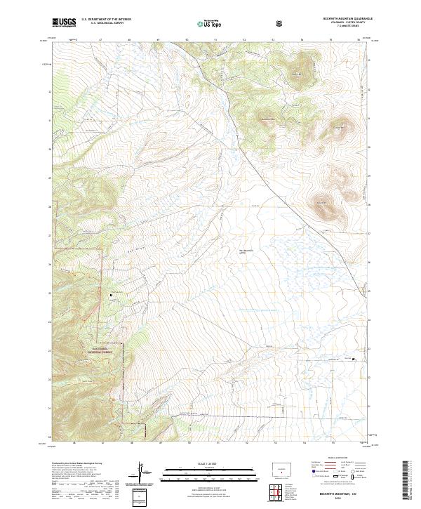 Beckwith Mountain, CO — USGS 7.5-minute topo (2022)