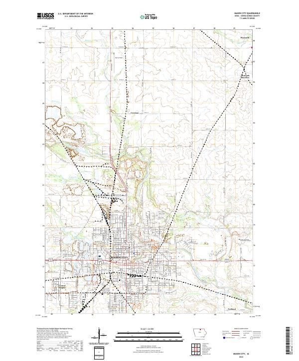 Mason City, IA — USGS 7.5-minute topo (2022)