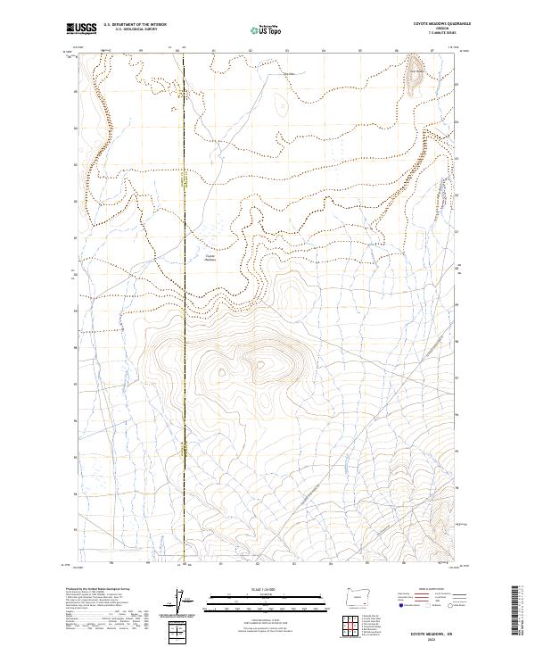 Coyote Meadows, OR — USGS 7.5-minute topo (2023)