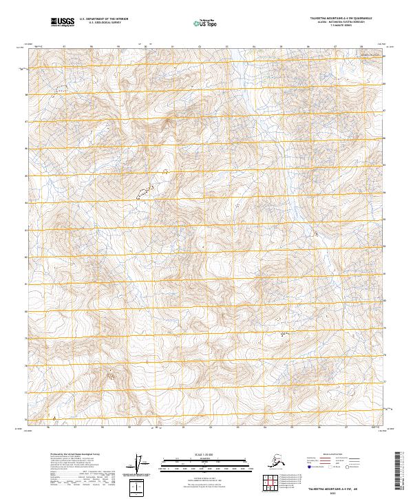 Talkeetna Mountains A-4 SW, AK — USGS 7.5-minute topo (2023)