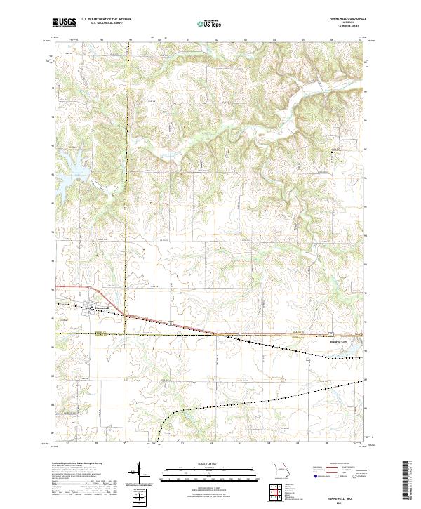 Hunnewell, MO — USGS 7.5-minute topo (2021)