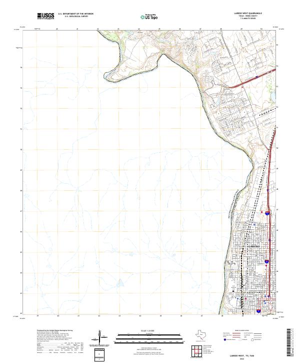Laredo West, TX,TAM, US — USGS 7.5-minute topo (2022)