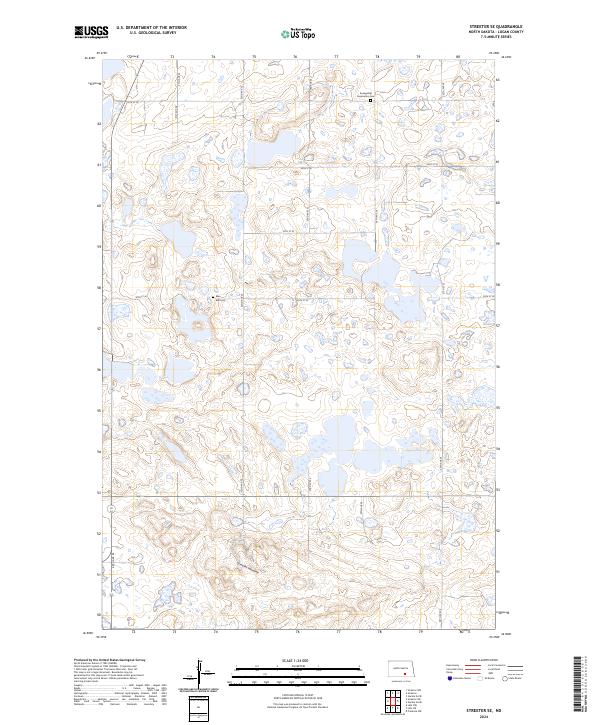 Streeter SE, ND — USGS 7.5-minute topo (2024)