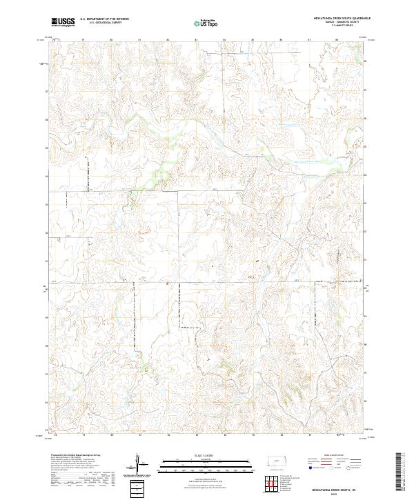Nescatunga Creek South, KS — USGS 7.5-minute topo (2022)
