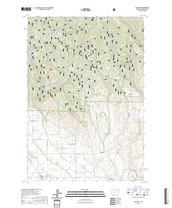 Halfway, OR — USGS 7.5-minute topo (2023)
