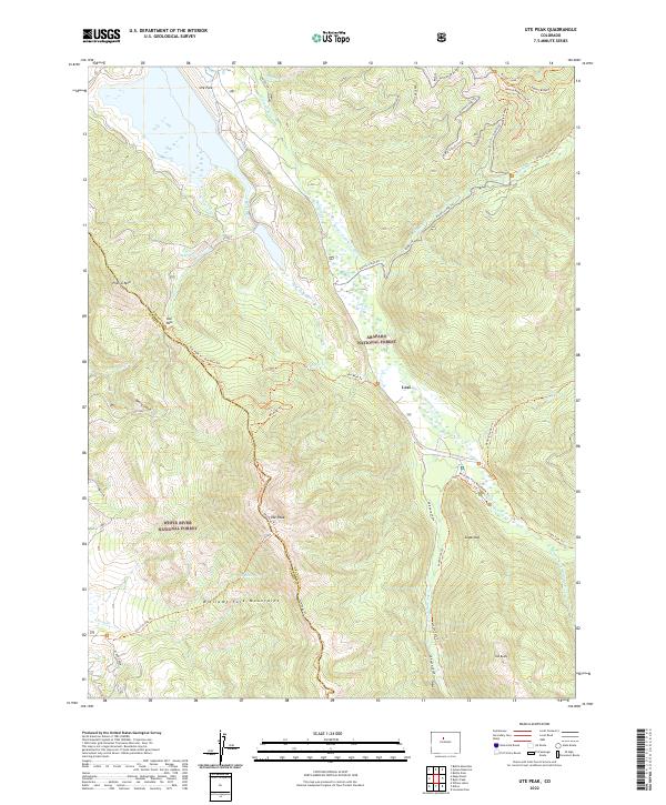 Ute Peak, CO — USGS 7.5-minute topo (2022)