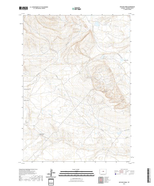 Notches Dome, WY — USGS 7.5-minute topo (2021)