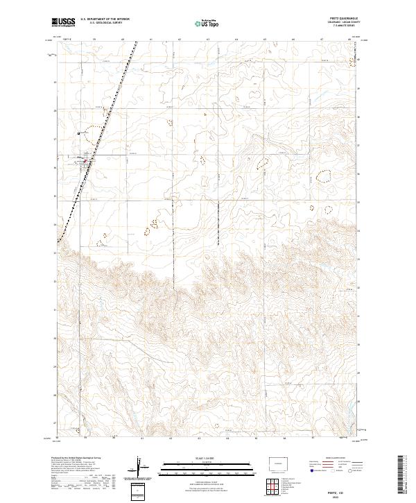 Peetz, CO — USGS 7.5-minute topo (2022)