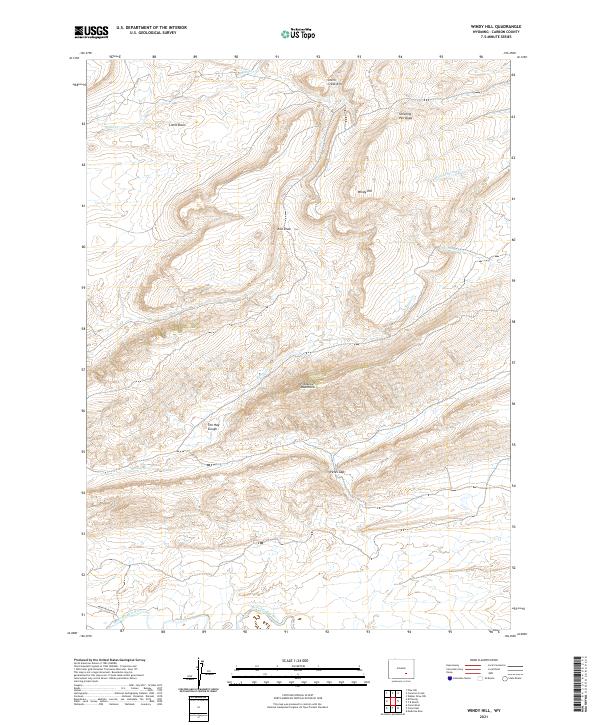 Windy Hill, WY — USGS 7.5-minute topo (2021)