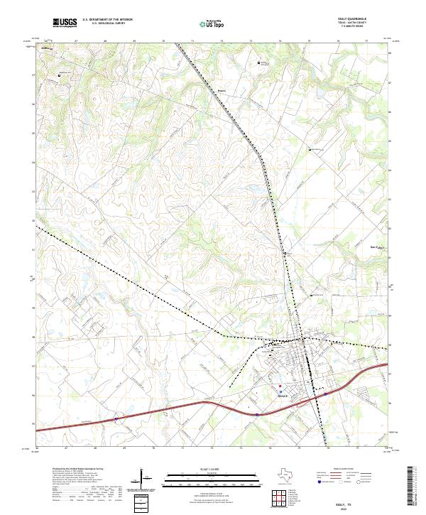Sealy, TX — USGS 7.5-minute topo (2022)