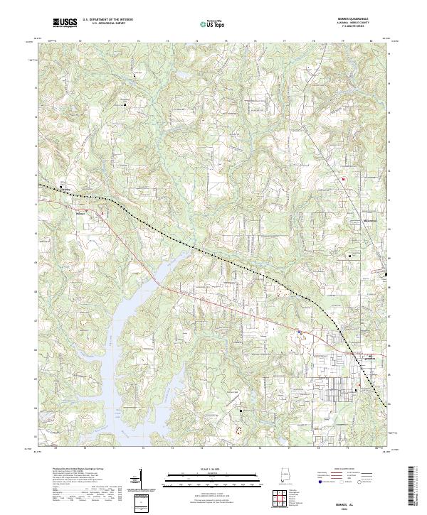 Semmes, AL — USGS 7.5-minute topo (2024)