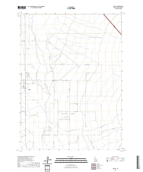 Malta, ID — USGS 7.5-minute topo (2023)