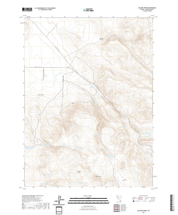 Hillside Spring, NV — USGS 7.5-minute topo (2021)