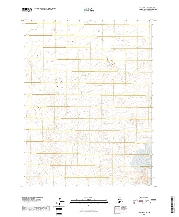 Unimak D-1 SE, AK — USGS 7.5-minute topo (2021)