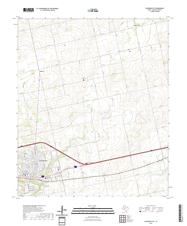 Colorado City, TX — USGS 7.5-minute topo (2022)