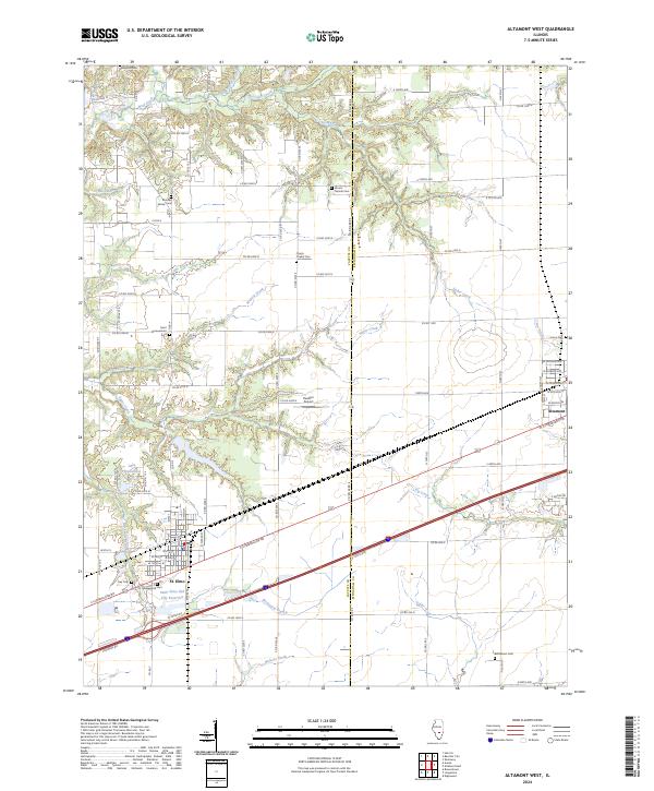 Altamont West, IL — USGS 7.5-minute topo (2024)