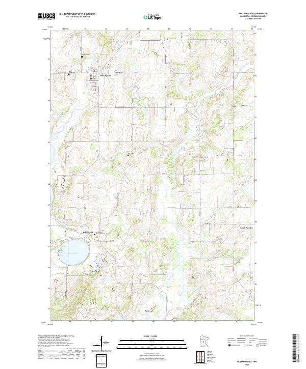 Holdingford, MN — USGS 7.5-minute topo (2022)