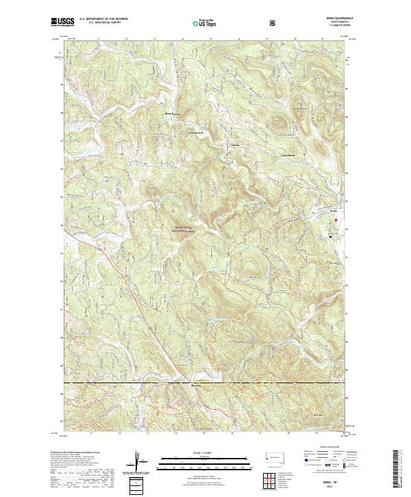 Nemo, SD — USGS 7.5-minute topo (2021)