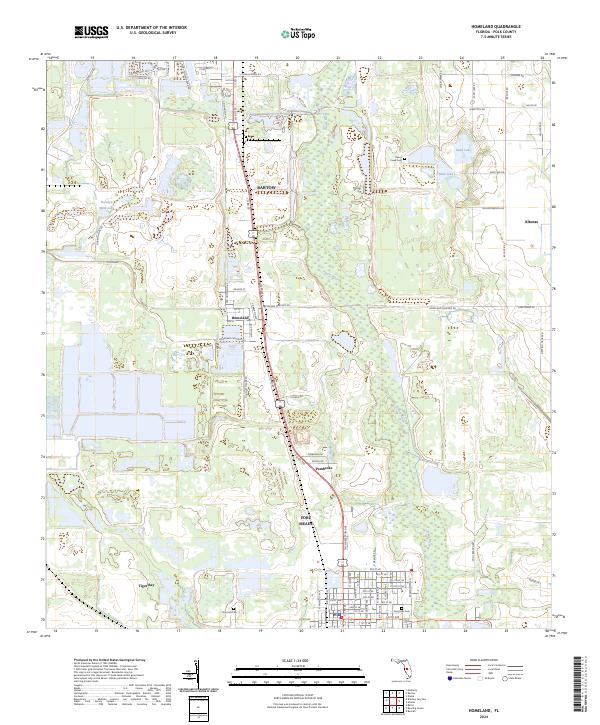 Homeland, FL — USGS 7.5-minute topo (2024)