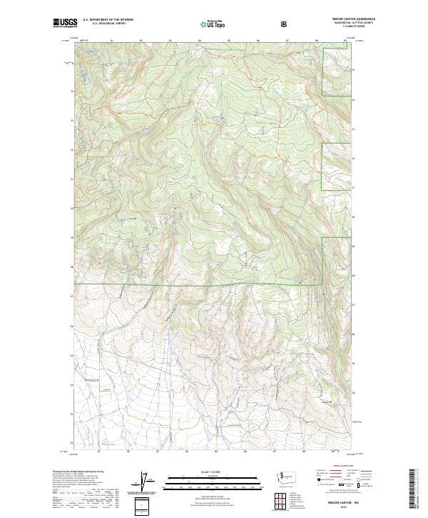 Reecer Canyon, WA — USGS 7.5-minute topo (2023)