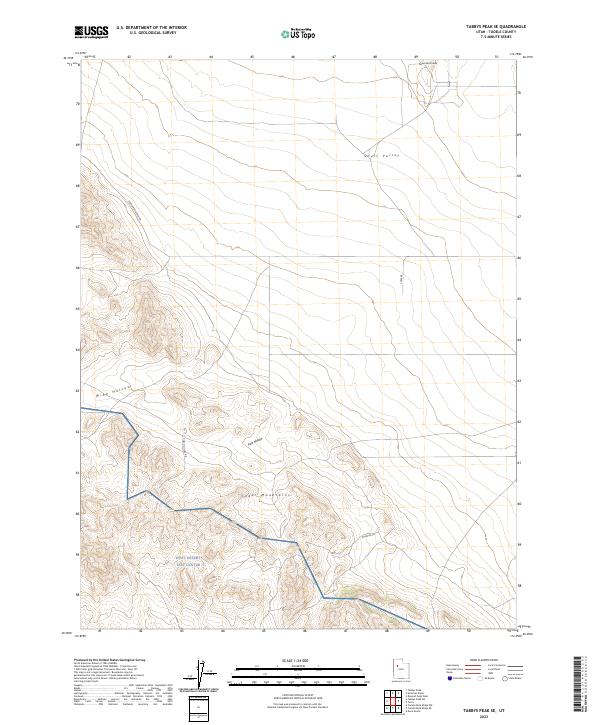 Tabbys Peak SE, UT — USGS 7.5-minute topo (2023)