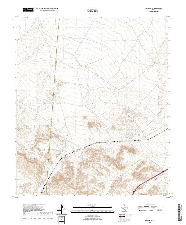 San Martine, TX — USGS 7.5-minute topo (2022)