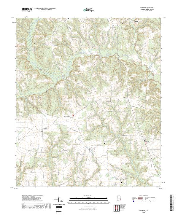 Haleburg, AL — USGS 7.5-minute topo (2024)