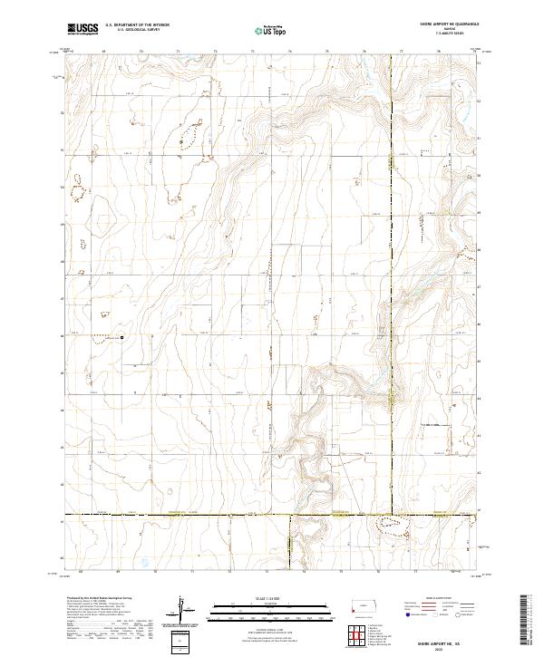 Shore Airport NE, KS — USGS 7.5-minute topo (2022)