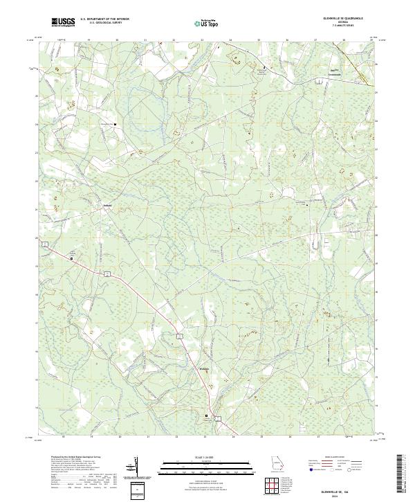 Glennville SE, GA — USGS 7.5-minute topo (2024)