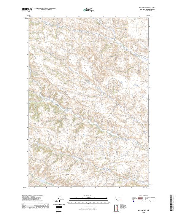 Bar V Ranch, MT — USGS 7.5-minute topo (2024)