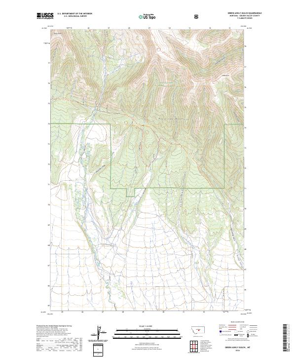 Green Ashly Gulch, MT — USGS 7.5-minute topo (2024)
