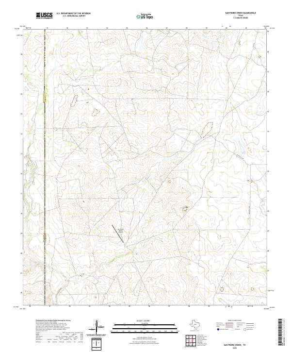 San Pedro Creek, TX — USGS 7.5-minute topo (2022)