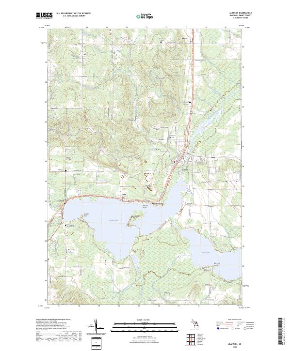 Alanson, MI — USGS 7.5-minute topo (2023)