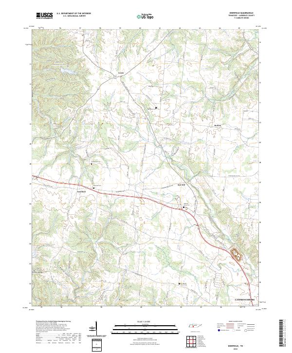 Deerfield, TN — USGS 7.5-minute topo (2022)