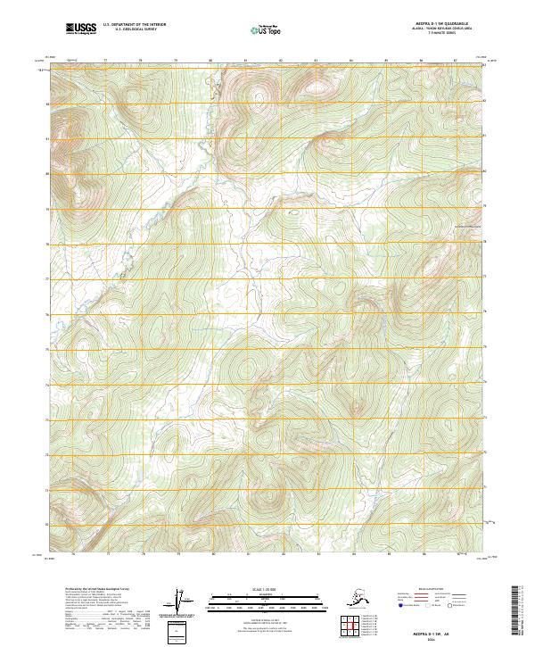 Medfra D-1 SW, AK — USGS 7.5-minute topo (2024)
