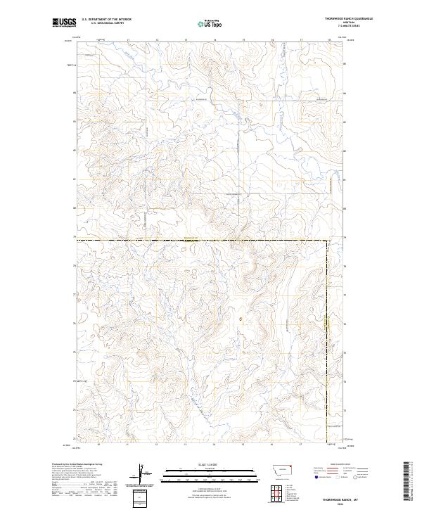 Thornwood Ranch, MT — USGS 7.5-minute topo (2024)