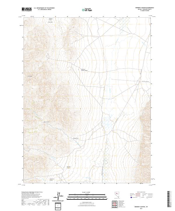 Kennedy Canyon, NV — USGS 7.5-minute topo (2021)